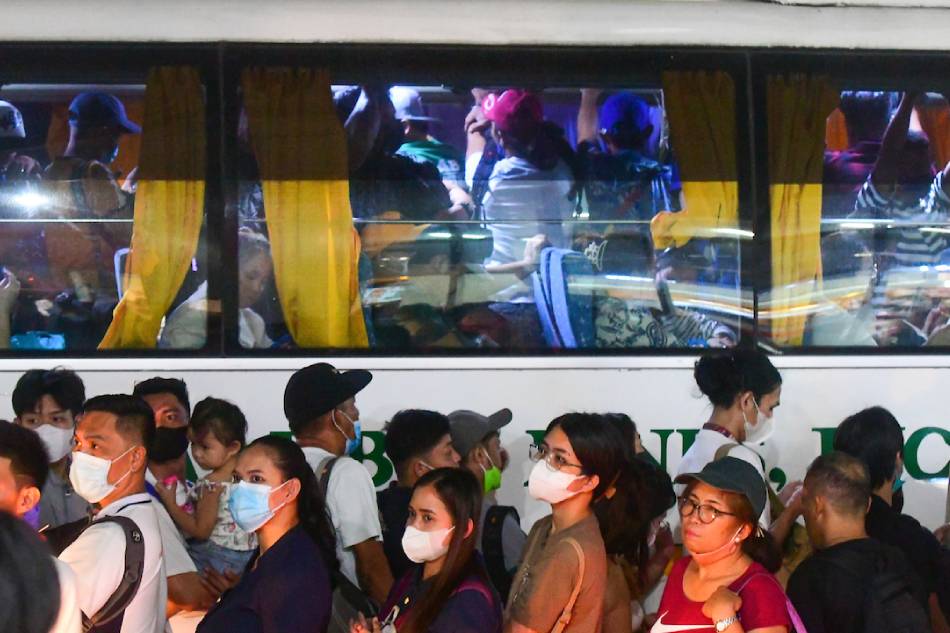 Passengers arrive at the Parañaque Integrated Terminal Exchange in Parañaque City on April 5, 2023. Mark Demayo, ABS-CBN News