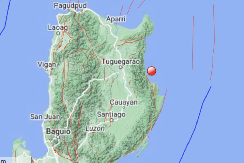 A magnitude 5.6 earthquake struck the waters off Isabela province on April 23, 2023. Screen grab from Phivolcs.