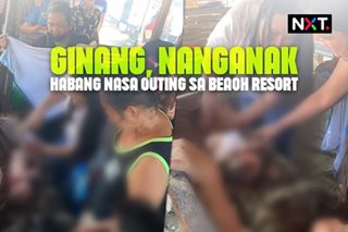 Ginang, nanganak habang nasa outing sa beach resort