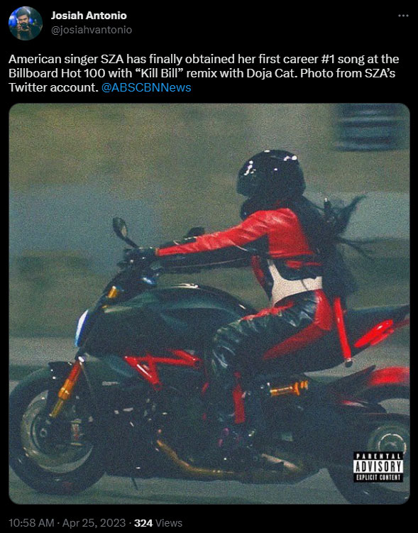 SZA finally tops Billboard Hot 100 with 