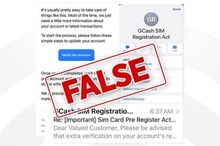FACT CHECK: Walang extra verification ang GCash kaugnay ng SIM Card Registration
