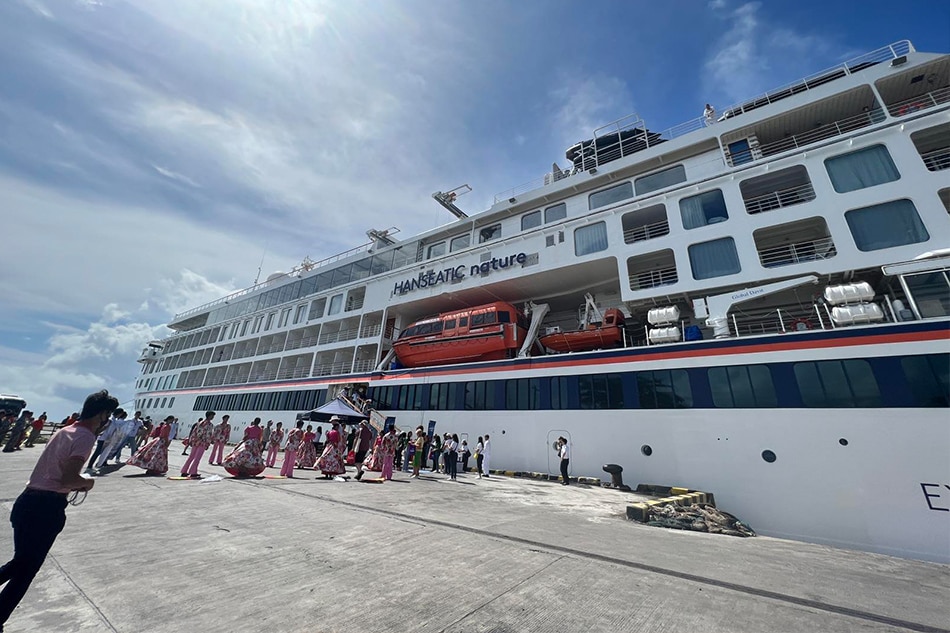Cruise ship Hanseatic Nature makes it first stop in the Philippines at Legazpi City. Aireen Perol