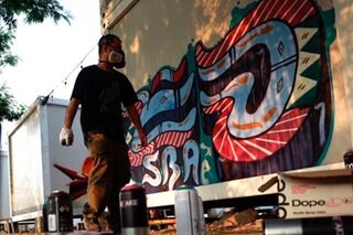 Graffiti artists spruce up former quarantine facilities