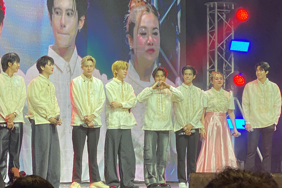 The cast of Thai boys' love series 'Between Us' said that the love from their Filipino supports felt like family during their fan meeting in SM North EDSA Sky Dome at Quezon City last May 28, 2023. Josiah Antonio, ABS-CBN News.