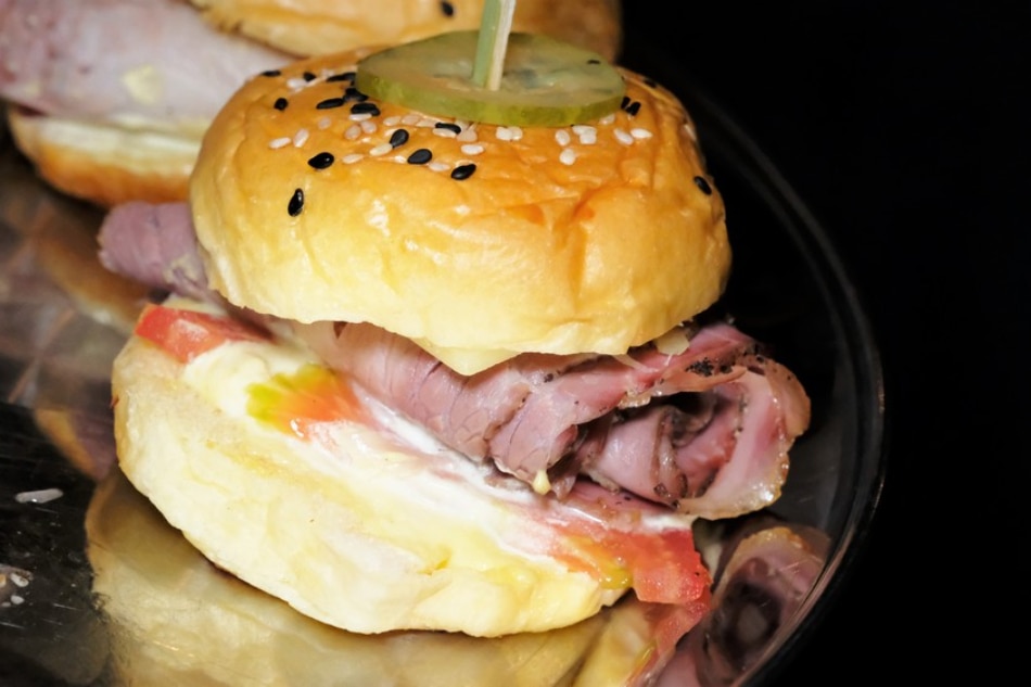 Pass-around version of the Reuben Sandwich. Jeeves de Veyra