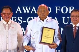 Duterte skips awards promoting 'PH-China understanding'