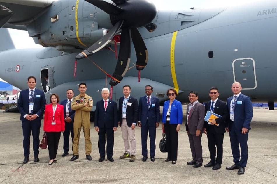 Department of Trade and Industry (DTI) Secretary Fred Pascual, together with the Philippine delegation, attended business meetings with several aerospace companies at the sidelines of the Paris Air Show at Le Bourget. June 19, 2023. Handout