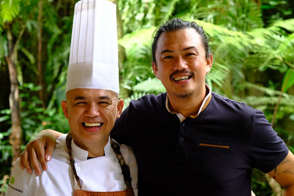 My Country House chef Arnold Garce with Raintree executive chef Kalel Chan. Jeeves de Veyra