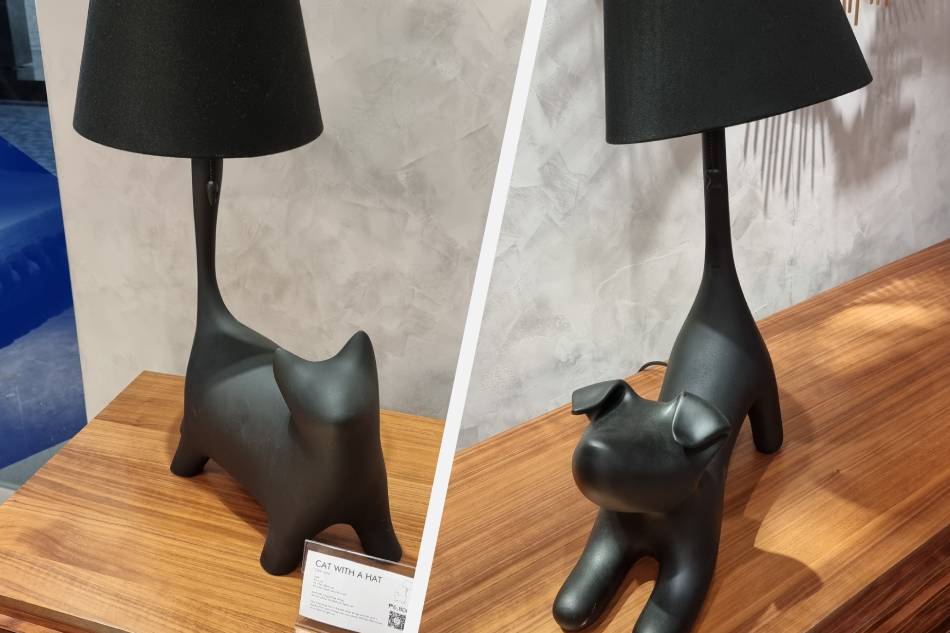 These cat and dog lamps are the most affordable pieces in Cobonpue