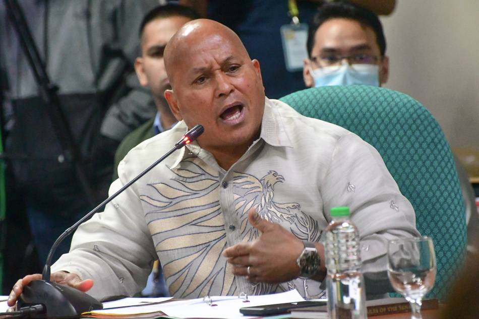 Sen. Ronald Dela Rosa at the Senate hearing on the killing of Negros Oriental Governor Roel Degamo, on April 19, 2023. Mark Demayo, ABS-CBN News/File