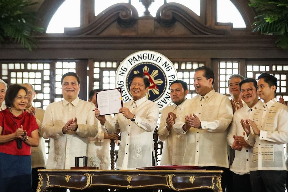 President Ferdinand Marcos Jr. signs Republic Act 11954 or the Maharlika Investment Fund Act in a ceremony at the Kalayaan Hall of Malacañan Palace in Manila on July 18, 2023. Rolando Mailo, NIB-PNA