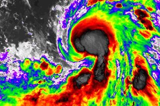 Storm Falcon further intensifies over Philippine Sea