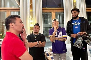 Karl-Anthony Towns, Manny Pacquiao catch up