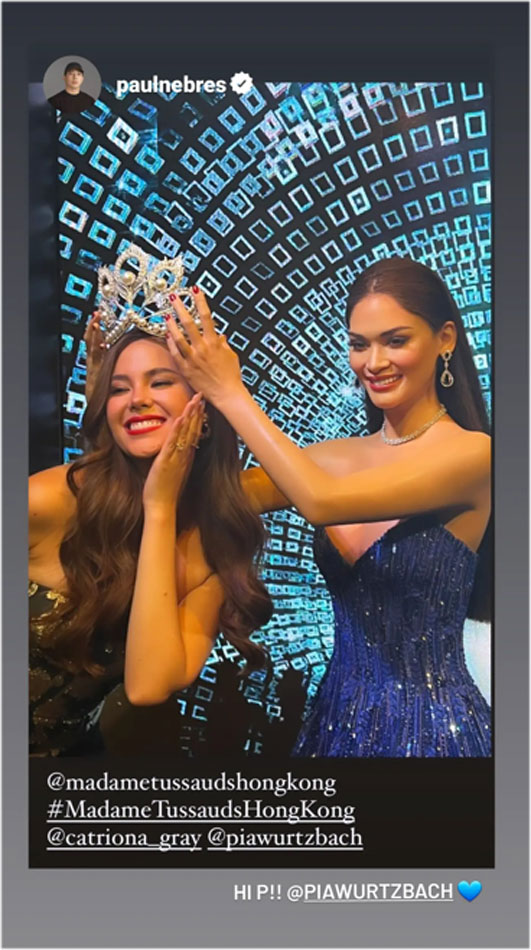 Catriona Gray Poses With Pia Wurtzbach's Wax Figure | ABS-CBN News