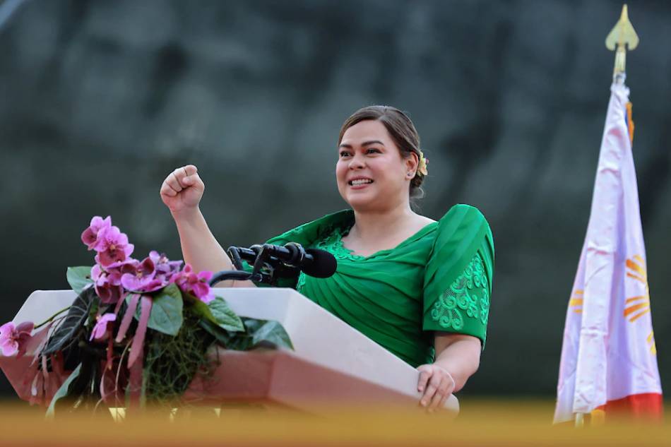 Sara Zimmerman Duterte delivers a speech after taking her oath of office as the 15th Vice President of the Philippines June 19, 2022. Ace Morandante, Presidential Photo