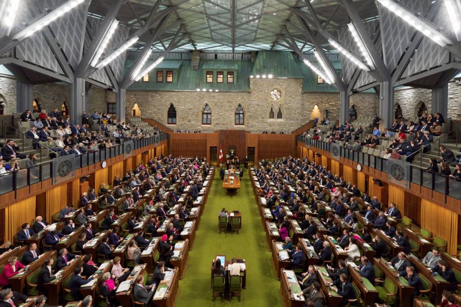 This photo posted on the Parliament of Canada Facebook page shows the House of Commons in session. 