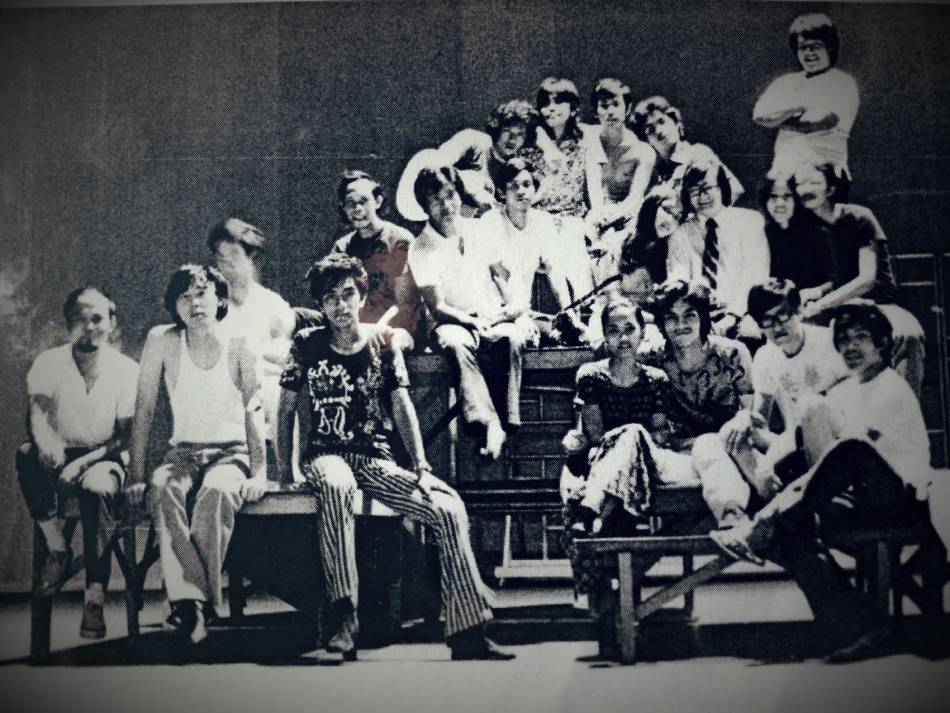 The cast members of 1971 experimental play 