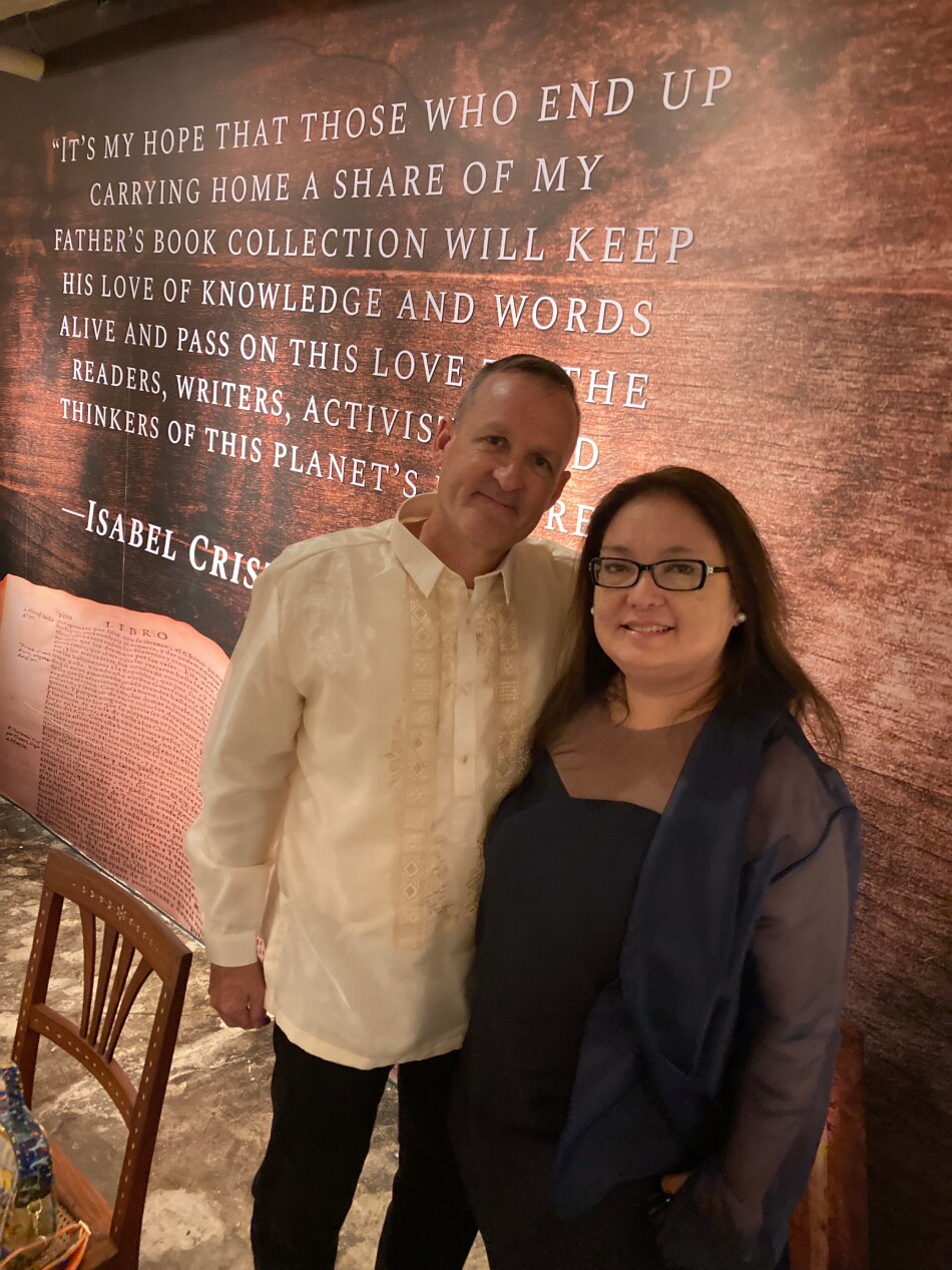 Isabel Cristina Legarda, only child of Don Benito and Lita Legarda, returned from the US this month with her husband Eric, to hold the auction