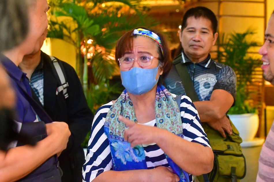  Former senator Atty. Leila De Lima leaves her hotel in Quezon City on Nov. 14, 2023, a day after she was granted bail and released from detention after nearly 7 years. Mark Demayo, ABS-CBN News