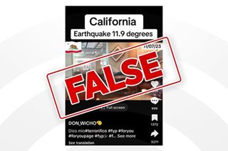 FACT CHECK: Hindi totoong nagkaroon ng magnitude 11.9 na lindol sa California, USA