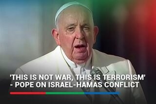 'This is not war, this is terrorism' - Pope on Israel-Hamas conflict