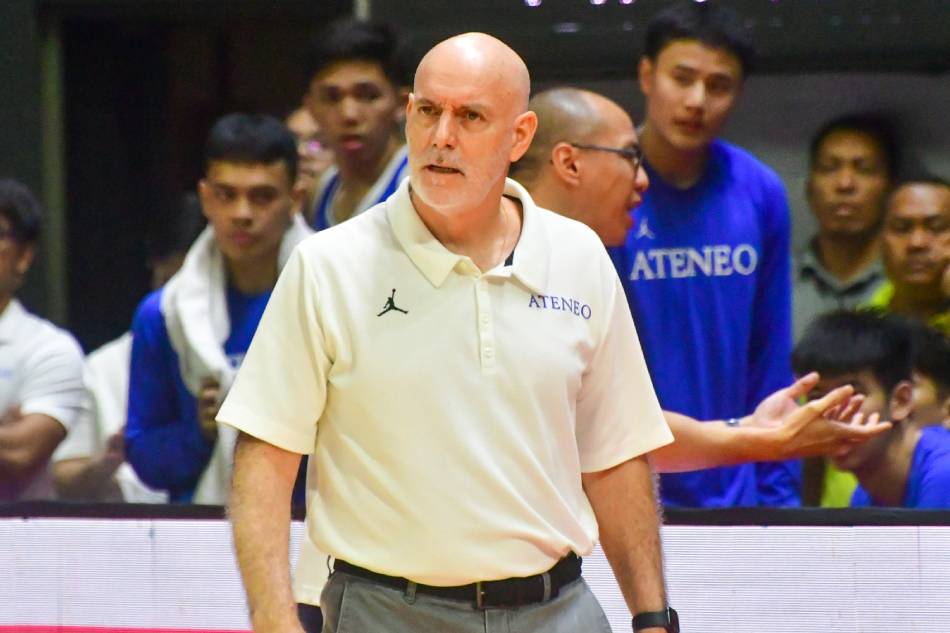 Ateneo’s Tab Baldwin. Mark Demayo, Rom Anzures, ABS-CBN News