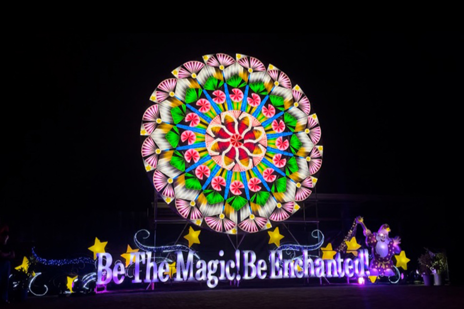The largest parol in the country is lit up in Enchanted Kingdom in Laguna. Anna Cerezo, ABS-CBN News