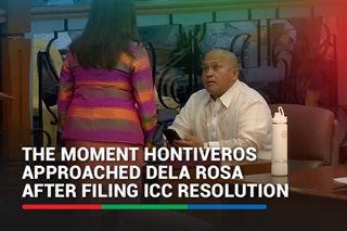 The moment Hontiveros approached dela Rosa after filing ICC resolution