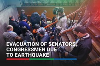 Evacuation of senators, congressmen due to earthquake