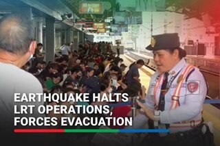 Earthquake halts LRT operations, forces evacuation