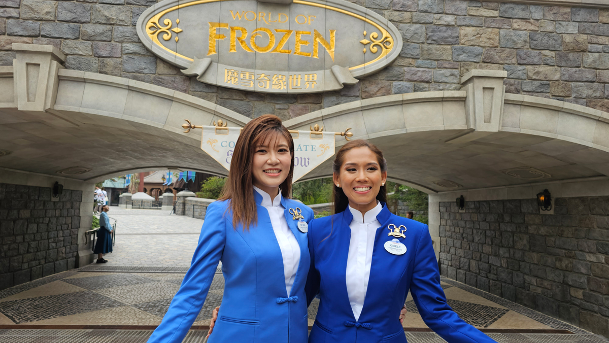 Hong Kong Disneyland ambassadors Beyan Tse (left) and Gisele Abejero. Karen Flores Layno, ABS-CBN News