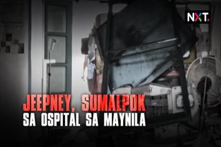 Jeepney, sumalpok sa ospital sa Maynila