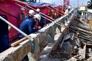 Ongoing repairs at Marikina Bridge