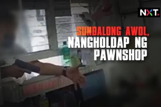 Sundalong AWOL, nangholdap ng pawnshop