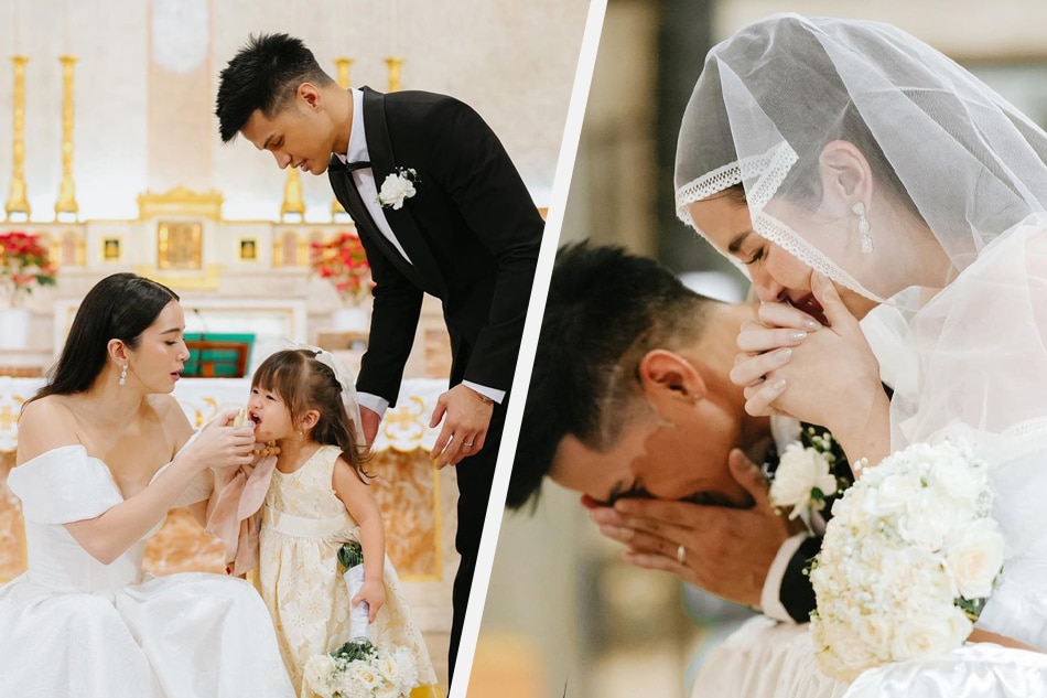 Celebrity couple Vin Abrenica and Sophie Albert exchange vows, as seen in photos they released on January 25. Instagram: @itssophiealbert