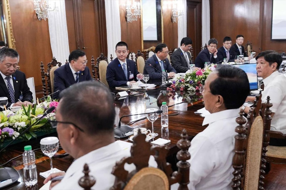 President Ferdinand Marcos Jr. meets with officials of China Communications Construction Co. Ltd., a construction firm owned by the Chinese government, in Malacañang Palace on Jan. 30, 2023. Presidential Communications Office handout