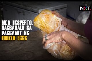 Mga eksperto, nagbabala sa paggamit ng frozen eggs