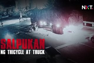 Salpukan ng tricycle at truck 