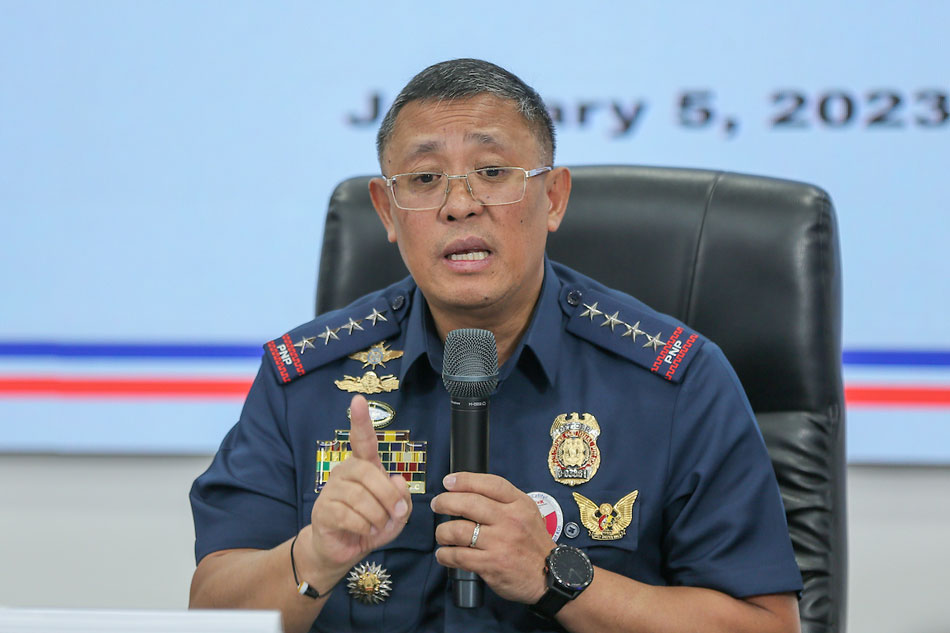 Philippine National Police (PNP) Chief General Rodolfo Azurin Jr. noong Enero 2023. Jonathan Cellona, ABS-CBN News/File