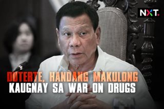 Duterte, handang makulong kaugnay sa war on drugs