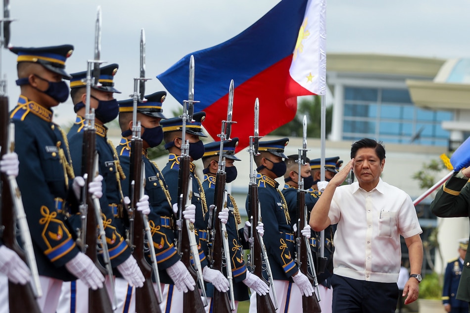 President Ferdinand R. Marcos Jr. during the send-off ceremonies for his official visit to Japan at the Maharlika Hall in Villamor Airbase, Pasay City on Wednesday February 8, 2023. Rolando Mailo, PNA