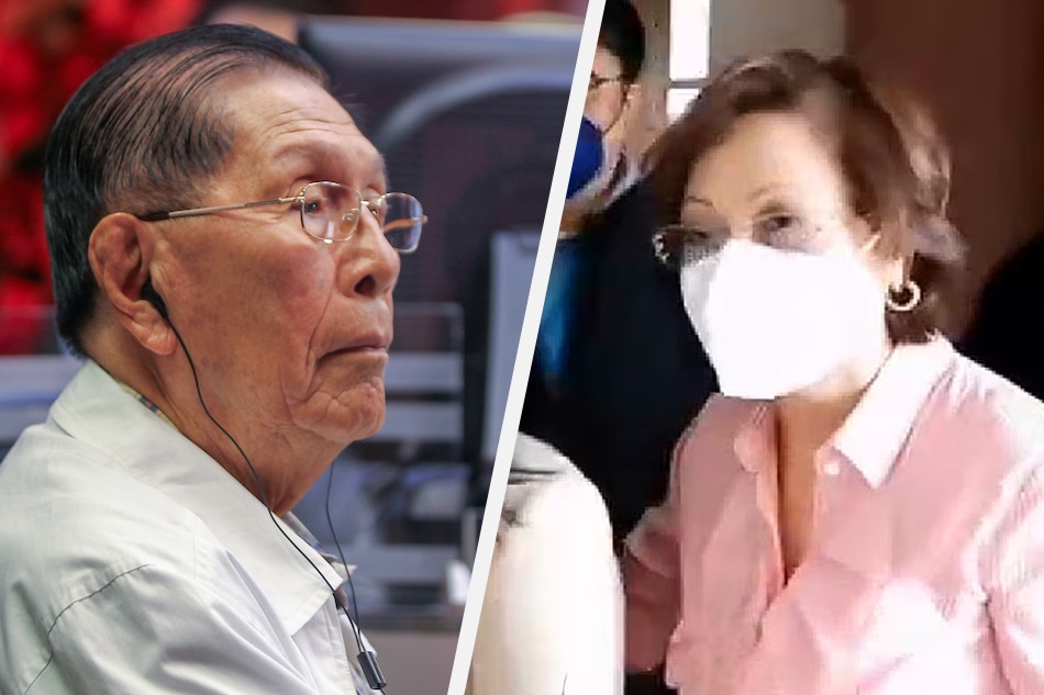 Presidential Legal Counsel Juan Ponce Enrile (L) and his former chief of staff Atty. Gigi Reyes (R).
