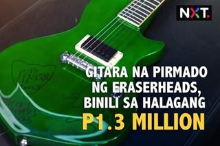 Gitarang pirmado ng Eraserheads, binili ng P1.3 million