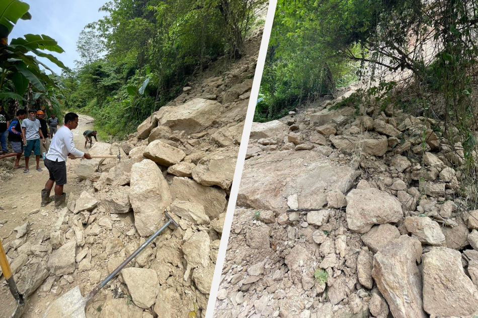 A landslide was triggered by rains in Purok Camote, Barangay Malalay in the town of Ronda, Southwestern Cebuon on Saturday. Ronda LGU