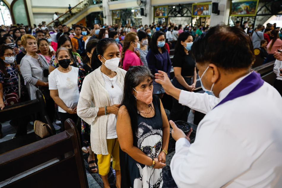 More Catholic churches expected to opt for ash on foreheads ABSCBN News