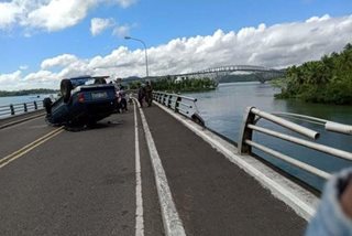 Road mishap halts San Juanico Bridge light show