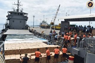 Pagkain para sa mga nasalanta, dumating na sa Eastern Visayas