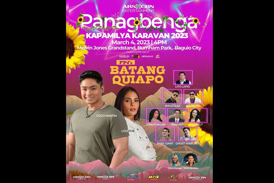 'Batang Quiapo' stars to join Panagbenga Kapamilya Caravan ABSCBN News