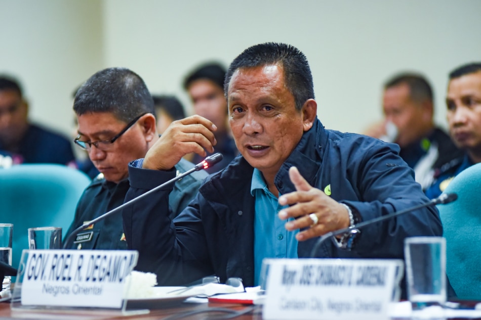 Negros Oriental Governor Roel Degamo during the Public Order and Dangerous Drugs committee hearing on the spate of killings in Negros at the Philippine Senate on August 27, 2019. George Calvelo, ABS-CBN News