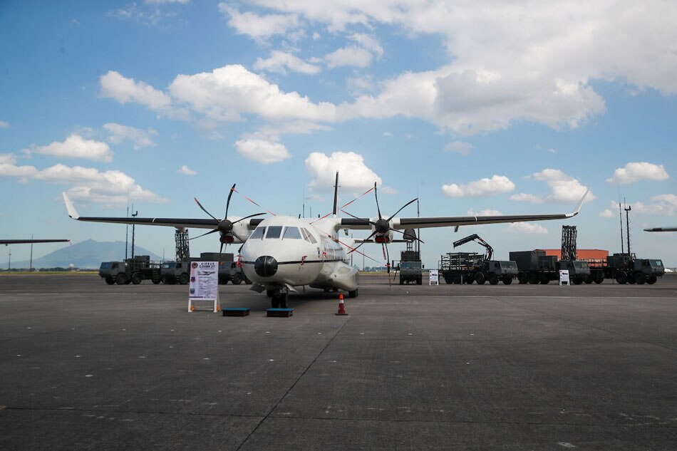 The newest  C-295 medium lift aircraft acquired from Spain during its acceptance, turnover, and blessing ceremony at Clark Airbase in Pampanga on March 07, 2023. Jonathan Cellona, ABS-CBN News